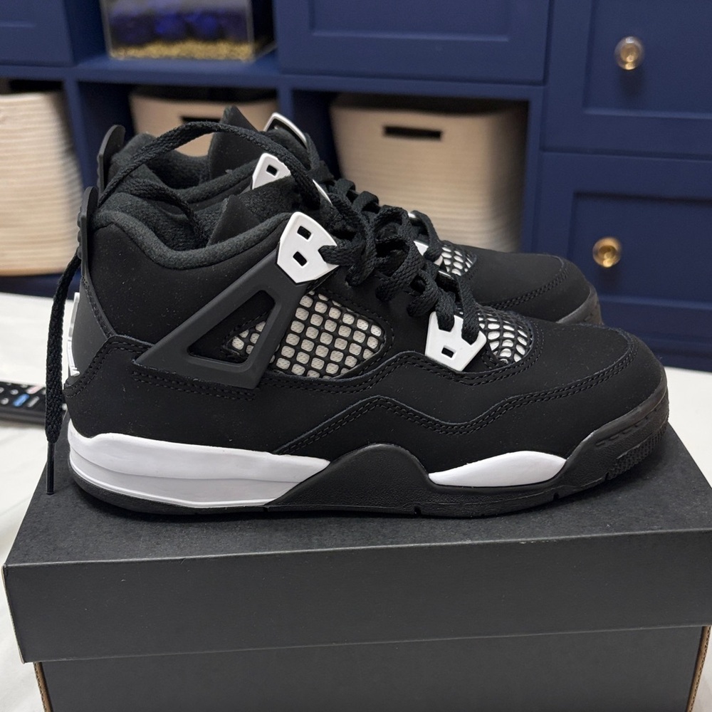 Jordan Kids Black and White Sneakers